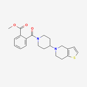 molecular formula C21H24N2O3S B6430533 methyl 2-(4-{4H,5H,6H,7H-thieno[3,2-c]pyridin-5-yl}piperidine-1-carbonyl)benzoate CAS No. 1903216-36-3