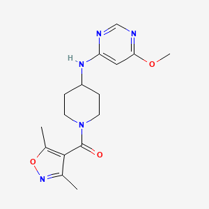molecular formula C16H21N5O3 B6430546 N-[1-(3,5-dimethyl-1,2-oxazole-4-carbonyl)piperidin-4-yl]-6-methoxypyrimidin-4-amine CAS No. 2198722-26-6