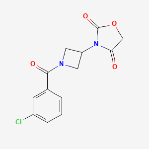 molecular formula C13H11ClN2O4 B6430574 3-[1-(3-chlorobenzoyl)azetidin-3-yl]-1,3-oxazolidine-2,4-dione CAS No. 1903647-01-7