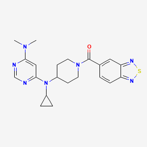 N4-[1-(2,1,3-benzothiadiazole-5-carbonyl)piperidin-4-yl]-N4-cyclopropyl-N6,N6-dimethylpyrimidine-4,6-diamine