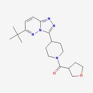 molecular formula C19H27N5O2 B6430604 4-{6-tert-butyl-[1,2,4]triazolo[4,3-b]pyridazin-3-yl}-1-(oxolane-3-carbonyl)piperidine CAS No. 2202509-81-5