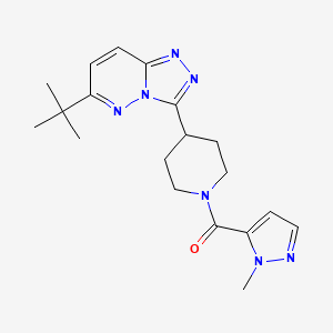 molecular formula C19H25N7O B6430610 4-{6-tert-butyl-[1,2,4]triazolo[4,3-b]pyridazin-3-yl}-1-(1-methyl-1H-pyrazole-5-carbonyl)piperidine CAS No. 2201478-76-2