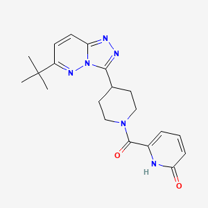 molecular formula C20H24N6O2 B6430636 6-(4-{6-tert-butyl-[1,2,4]triazolo[4,3-b]pyridazin-3-yl}piperidine-1-carbonyl)-1,2-dihydropyridin-2-one CAS No. 2198768-66-8