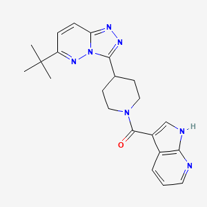 molecular formula C22H25N7O B6430641 4-{6-tert-butyl-[1,2,4]triazolo[4,3-b]pyridazin-3-yl}-1-{1H-pyrrolo[2,3-b]pyridine-3-carbonyl}piperidine CAS No. 2201739-33-3