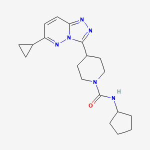 molecular formula C19H26N6O B6430654 N-cyclopentyl-4-{6-cyclopropyl-[1,2,4]triazolo[4,3-b]pyridazin-3-yl}piperidine-1-carboxamide CAS No. 2202419-74-5