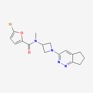 molecular formula C16H17BrN4O2 B6430710 5-bromo-N-(1-{5H,6H,7H-cyclopenta[c]pyridazin-3-yl}azetidin-3-yl)-N-methylfuran-2-carboxamide CAS No. 2200068-05-7