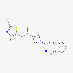 molecular formula C17H21N5OS B6430711 N-(1-{5H,6H,7H-cyclopenta[c]pyridazin-3-yl}azetidin-3-yl)-N,2,4-trimethyl-1,3-thiazole-5-carboxamide CAS No. 2202000-81-3
