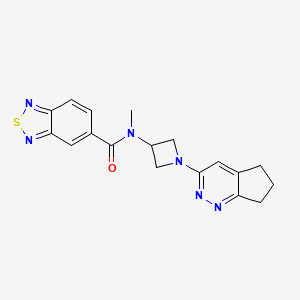 molecular formula C18H18N6OS B6430732 N-(1-{5H,6H,7H-cyclopenta[c]pyridazin-3-yl}azetidin-3-yl)-N-methyl-2,1,3-benzothiadiazole-5-carboxamide CAS No. 2197940-50-2