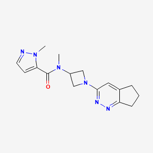 molecular formula C16H20N6O B6430752 N-(1-{5H,6H,7H-cyclopenta[c]pyridazin-3-yl}azetidin-3-yl)-N,1-dimethyl-1H-pyrazole-5-carboxamide CAS No. 2198749-46-9
