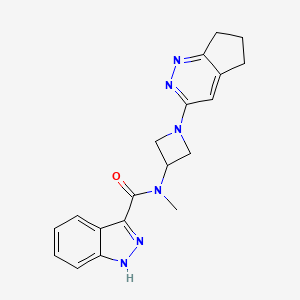 N-(1-{5H,6H,7H-cyclopenta[c]pyridazin-3-yl}azetidin-3-yl)-N-methyl-1H-indazole-3-carboxamide