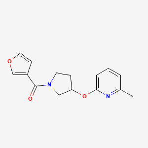 molecular formula C15H16N2O3 B6430783 2-{[1-(furan-3-carbonyl)pyrrolidin-3-yl]oxy}-6-methylpyridine CAS No. 1903355-45-2