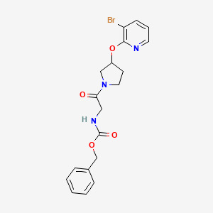 molecular formula C19H20BrN3O4 B6430795 benzyl N-(2-{3-[(3-bromopyridin-2-yl)oxy]pyrrolidin-1-yl}-2-oxoethyl)carbamate CAS No. 1903634-78-5