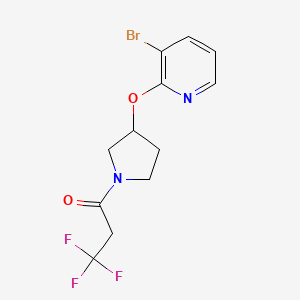 molecular formula C12H12BrF3N2O2 B6430797 1-{3-[(3-bromopyridin-2-yl)oxy]pyrrolidin-1-yl}-3,3,3-trifluoropropan-1-one CAS No. 1904096-47-4