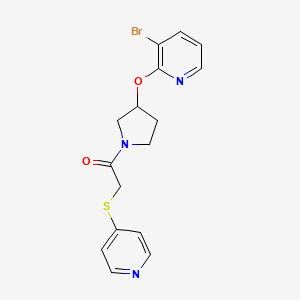 1-{3-[(3-bromopyridin-2-yl)oxy]pyrrolidin-1-yl}-2-(pyridin-4-ylsulfanyl)ethan-1-one