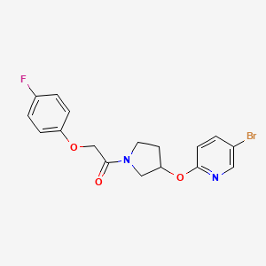 molecular formula C17H16BrFN2O3 B6430821 1-{3-[(5-bromopyridin-2-yl)oxy]pyrrolidin-1-yl}-2-(4-fluorophenoxy)ethan-1-one CAS No. 1903570-41-1