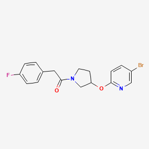 molecular formula C17H16BrFN2O2 B6430825 1-{3-[(5-bromopyridin-2-yl)oxy]pyrrolidin-1-yl}-2-(4-fluorophenyl)ethan-1-one CAS No. 1903281-30-0