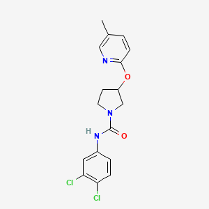molecular formula C17H17Cl2N3O2 B6430832 N-(3,4-dichlorophenyl)-3-[(5-methylpyridin-2-yl)oxy]pyrrolidine-1-carboxamide CAS No. 1903449-39-7