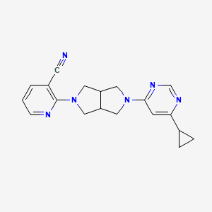 molecular formula C19H20N6 B6430891 2-[5-(6-cyclopropylpyrimidin-4-yl)-octahydropyrrolo[3,4-c]pyrrol-2-yl]pyridine-3-carbonitrile CAS No. 2201943-40-8
