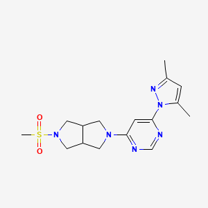 molecular formula C16H22N6O2S B6430930 4-(3,5-dimethyl-1H-pyrazol-1-yl)-6-{5-methanesulfonyl-octahydropyrrolo[3,4-c]pyrrol-2-yl}pyrimidine CAS No. 2198334-10-8