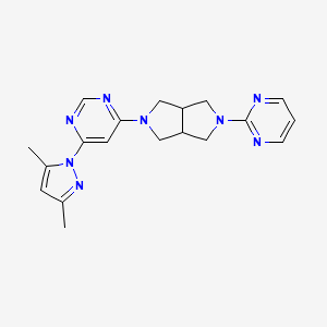 molecular formula C19H22N8 B6430966 4-(3,5-dimethyl-1H-pyrazol-1-yl)-6-[5-(pyrimidin-2-yl)-octahydropyrrolo[3,4-c]pyrrol-2-yl]pyrimidine CAS No. 2199790-64-0