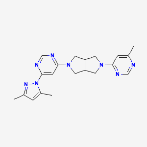 molecular formula C20H24N8 B6430991 4-(3,5-dimethyl-1H-pyrazol-1-yl)-6-[5-(6-methylpyrimidin-4-yl)-octahydropyrrolo[3,4-c]pyrrol-2-yl]pyrimidine CAS No. 2198028-39-4