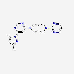 molecular formula C20H24N8 B6431040 4-(3,5-dimethyl-1H-pyrazol-1-yl)-6-[5-(5-methylpyrimidin-2-yl)-octahydropyrrolo[3,4-c]pyrrol-2-yl]pyrimidine CAS No. 2197580-26-8