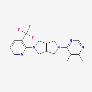 molecular formula C18H20F3N5 B6431046 4,5-dimethyl-6-{5-[3-(trifluoromethyl)pyridin-2-yl]-octahydropyrrolo[3,4-c]pyrrol-2-yl}pyrimidine CAS No. 2200465-90-1