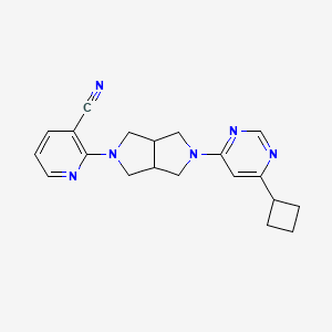 molecular formula C20H22N6 B6431065 2-[5-(6-cyclobutylpyrimidin-4-yl)-octahydropyrrolo[3,4-c]pyrrol-2-yl]pyridine-3-carbonitrile CAS No. 2202330-03-6