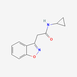 molecular formula C12H12N2O2 B6431090 2-(1,2-benzoxazol-3-yl)-N-cyclopropylacetamide CAS No. 950333-92-3