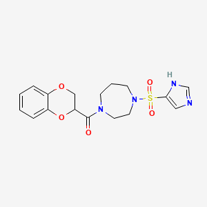 molecular formula C17H20N4O5S B6431129 1-(2,3-dihydro-1,4-benzodioxine-2-carbonyl)-4-(1H-imidazole-4-sulfonyl)-1,4-diazepane CAS No. 1904162-03-3