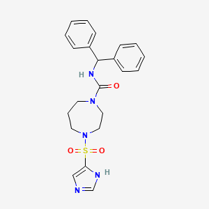molecular formula C22H25N5O3S B6431138 N-(diphenylmethyl)-4-(1H-imidazole-4-sulfonyl)-1,4-diazepane-1-carboxamide CAS No. 1904111-62-1