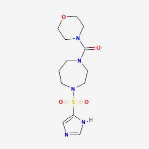 molecular formula C13H21N5O4S B6431145 1-(1H-imidazole-4-sulfonyl)-4-(morpholine-4-carbonyl)-1,4-diazepane CAS No. 1903693-47-9
