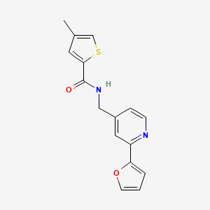 N-{[2-(furan-2-yl)pyridin-4-yl]methyl}-4-methylthiophene-2-carboxamide