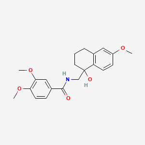 molecular formula C21H25NO5 B6431190 N-[(1-hydroxy-6-methoxy-1,2,3,4-tetrahydronaphthalen-1-yl)methyl]-3,4-dimethoxybenzamide CAS No. 1903943-78-1