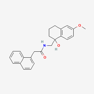 molecular formula C24H25NO3 B6431194 N-[(1-hydroxy-6-methoxy-1,2,3,4-tetrahydronaphthalen-1-yl)methyl]-2-(naphthalen-1-yl)acetamide CAS No. 1903711-21-6