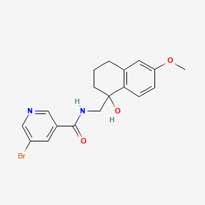 molecular formula C18H19BrN2O3 B6431204 5-bromo-N-[(1-hydroxy-6-methoxy-1,2,3,4-tetrahydronaphthalen-1-yl)methyl]pyridine-3-carboxamide CAS No. 1903233-23-7