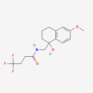 molecular formula C16H20F3NO3 B6431225 4,4,4-trifluoro-N-[(1-hydroxy-6-methoxy-1,2,3,4-tetrahydronaphthalen-1-yl)methyl]butanamide CAS No. 1904017-23-7