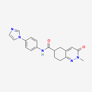 molecular formula C19H19N5O2 B6431250 N-[4-(1H-imidazol-1-yl)phenyl]-2-methyl-3-oxo-2,3,5,6,7,8-hexahydrocinnoline-6-carboxamide CAS No. 1903142-19-7