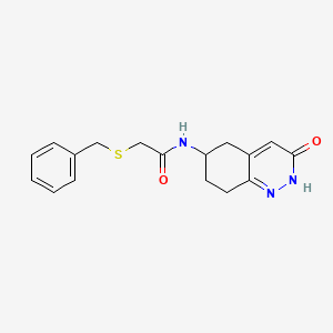2-(benzylsulfanyl)-N-(3-oxo-2,3,5,6,7,8-hexahydrocinnolin-6-yl)acetamide