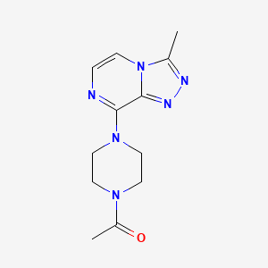 molecular formula C12H16N6O B6431311 1-(4-{3-methyl-[1,2,4]triazolo[4,3-a]pyrazin-8-yl}piperazin-1-yl)ethan-1-one CAS No. 1904301-91-2