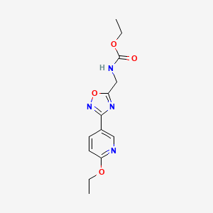 molecular formula C13H16N4O4 B6431350 ethyl N-{[3-(6-ethoxypyridin-3-yl)-1,2,4-oxadiazol-5-yl]methyl}carbamate CAS No. 1903521-24-3