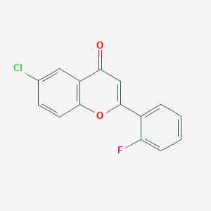 molecular formula C15H8ClFO2 B6431382 6-chloro-2-(2-fluorophenyl)-4H-chromen-4-one CAS No. 213894-66-7