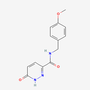 molecular formula C13H13N3O3 B6431384 N-[(4-methoxyphenyl)methyl]-6-oxo-1,6-dihydropyridazine-3-carboxamide CAS No. 848918-54-7