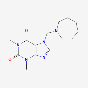 molecular formula C14H21N5O2 B6431395 7-[(azepan-1-yl)methyl]-1,3-dimethyl-2,3,6,7-tetrahydro-1H-purine-2,6-dione CAS No. 578744-11-3