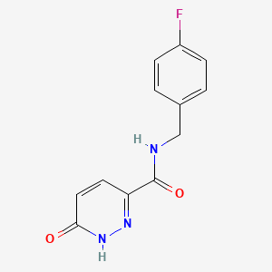 molecular formula C12H10FN3O2 B6431410 N-[(4-fluorophenyl)methyl]-6-oxo-1,6-dihydropyridazine-3-carboxamide CAS No. 844661-48-9