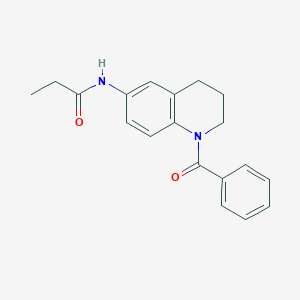 molecular formula C19H20N2O2 B6431419 N-(1-benzoyl-1,2,3,4-tetrahydroquinolin-6-yl)propanamide CAS No. 487018-51-9