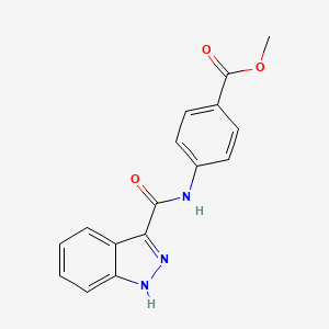 molecular formula C16H13N3O3 B6431443 methyl 4-(1H-indazole-3-amido)benzoate CAS No. 946261-87-6