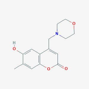 molecular formula C15H17NO4 B6431447 6-hydroxy-7-methyl-4-[(morpholin-4-yl)methyl]-2H-chromen-2-one CAS No. 845804-04-8
