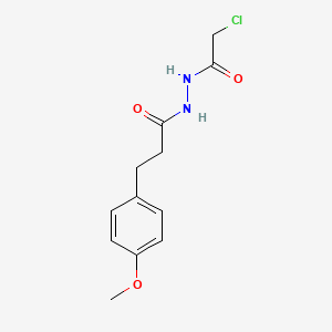 molecular formula C12H15ClN2O3 B6431453 N'-(2-chloroacetyl)-3-(4-methoxyphenyl)propanehydrazide CAS No. 1268023-21-7