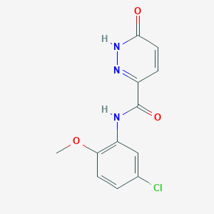 molecular formula C12H10ClN3O3 B6431456 N-(5-chloro-2-methoxyphenyl)-6-oxo-1,6-dihydropyridazine-3-carboxamide CAS No. 736186-49-5